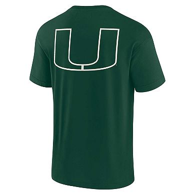 Unisex Fanatics Signature Green Miami Hurricanes Super Soft Short Sleeve T-Shirt