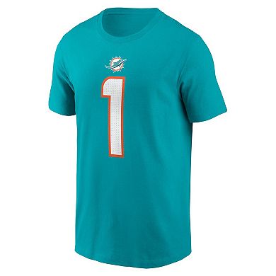 Men's Nike Tua Tagovailoa Aqua Miami Dolphins Player Name & Number T-Shirt