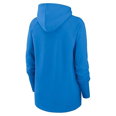 Women's Nike  Powder Blue Los Angeles Chargers Asymmetrical Raglan Full-Zip Hoodie