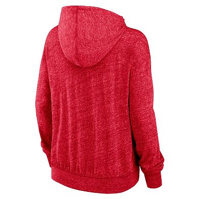 Women's Nike Scarlet San Francisco 49ers Rewind Gym Vintage Pullover Hoodie