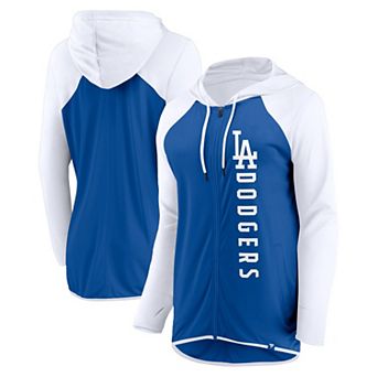 Women's Fanatics Branded Royal/White Los Angeles Dodgers Forever Fan Full-Zip Hoodie Jacket
