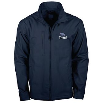 Men's Dunbrooke Navy Tennessee Titans Journey Workwear Tri-Blend Full-Zip Jacket