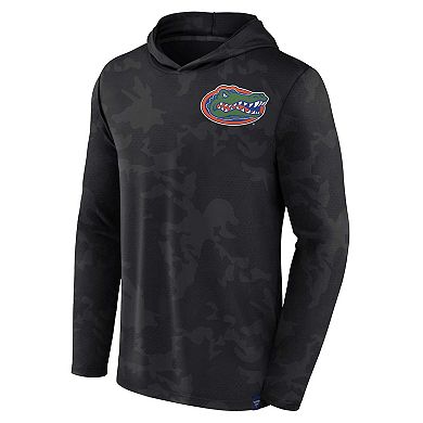 Men's Fanatics Branded  Black Florida Gators Camo Hoodie Long Sleeve T-Shirt