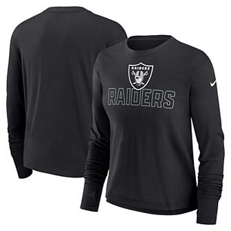 Women's Nike Black Las Vegas Raiders High Hip Performance Long Sleeve T-Shirt