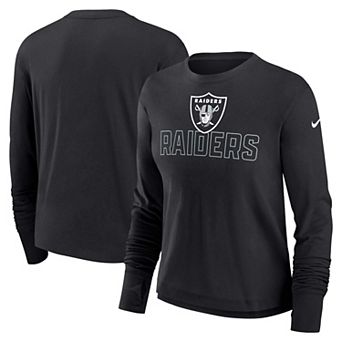Women's Nike Black Las Vegas Raiders High Hip Performance Long Sleeve T-Shirt