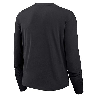 Women's Nike Black Las Vegas Raiders High Hip Performance Long Sleeve T-Shirt