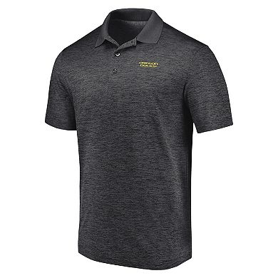 Men's Fanatics Branded Heather Charcoal Oregon Ducks Primary Logo Polo