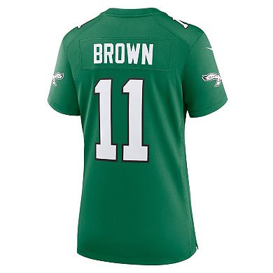 Women's Nike A.J. Brown Kelly Green Philadelphia Eagles Player Jersey