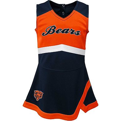 Girls Infant Navy Chicago Bears Cheer Captain Jumper Dress