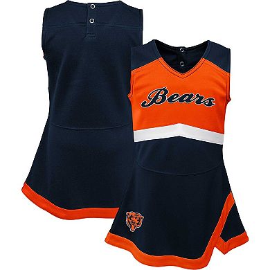Girls Infant Navy Chicago Bears Cheer Captain Jumper Dress