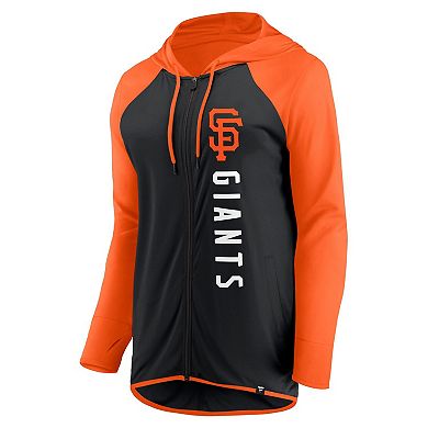 Women's Fanatics Branded Black/Orange San Francisco Giants Forever Fan Full-Zip Hoodie Jacket