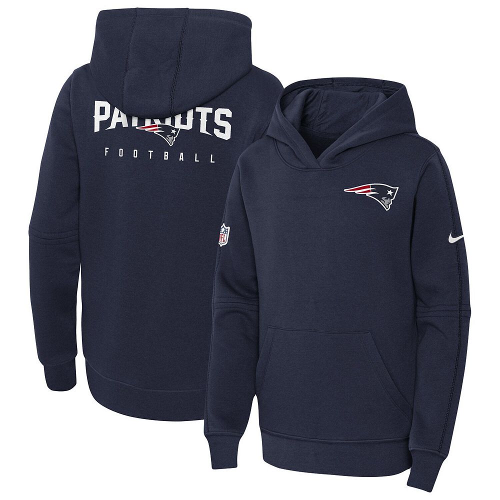 New England Patriots Youth Basic Pullover Fleece Hoodie – Size Youth Large (14/16)