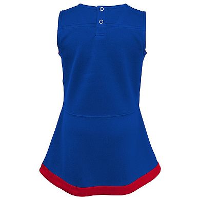 Girls Toddler Royal Buffalo Bills Cheer Captain Dress with Bloomers