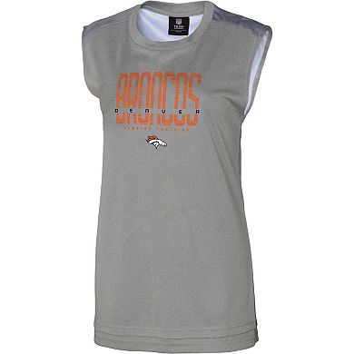 Women's Gray Denver Broncos No Sweat Tank Top