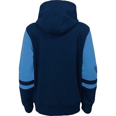 Youth Navy Tennessee Titans Colorblock Full-Zip Hoodie