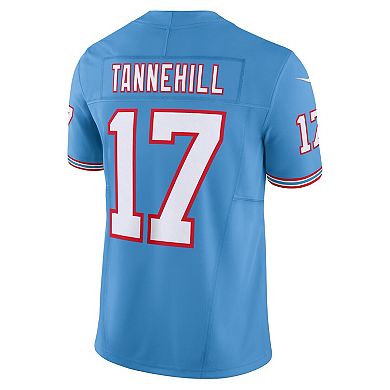 Men's Nike Ryan Tannehill Light Blue Tennessee Titans Oilers Throwback Vapor F.U.S.E. Limited Jersey