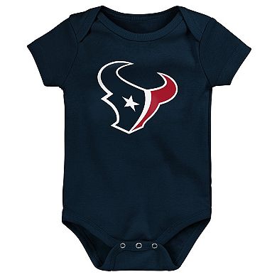Infant Navy/Red/Gray Houston Texans Born to Be 3-Pack Bodysuit Set