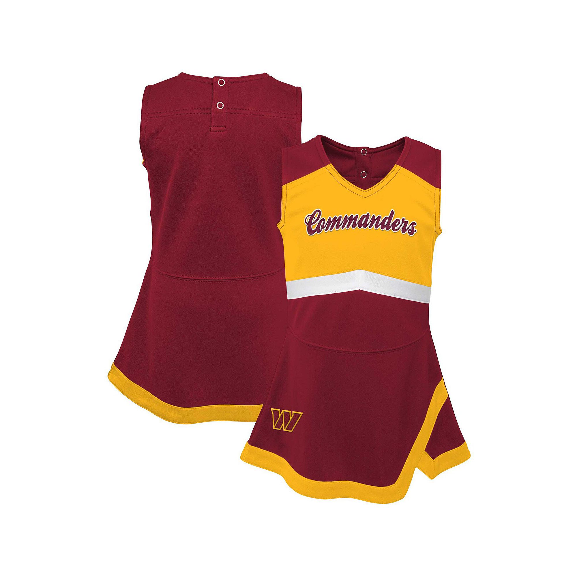 Girls Infant Burgundy Washington Commanders Cheer Captain Jumper Dress, Gir