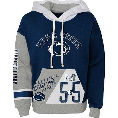 Girls Youth Navy Penn State Nittany Lions True Fan Soft Fleece Pullover Hoodie