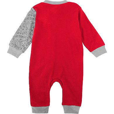 Infant Scarlet Ohio State Buckeyes Playbook Two-Tone Sleeper