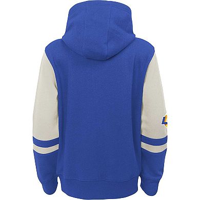 Preschool Royal Los Angeles Rams Stadium Color Block Full-Zip Hoodie