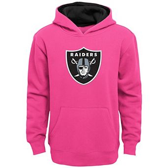 Girls Youth Pink Las Vegas Raiders Prime Pullover Hoodie