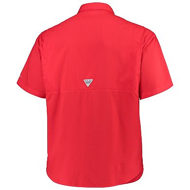 Men's Columbia Red Georgia Bulldogs Big & Tall Collegiate Tamiami Button-Down Shirt