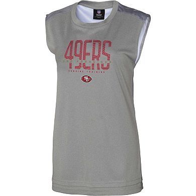 Women's Gray San Francisco 49ers No Sweat Tank Top