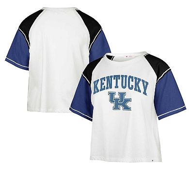 Women's '47 White Kentucky Wildcats Serenity Gia Cropped T-Shirt