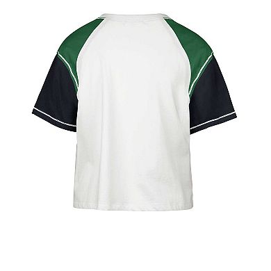 Women's '47 White Notre Dame Fighting Irish Serenity Gia Cropped T-Shirt