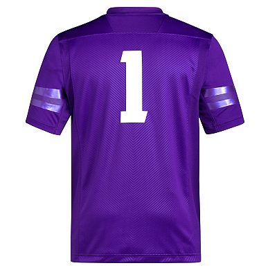 Men's adidas #1 Purple Washington Huskies Premier Football Jersey