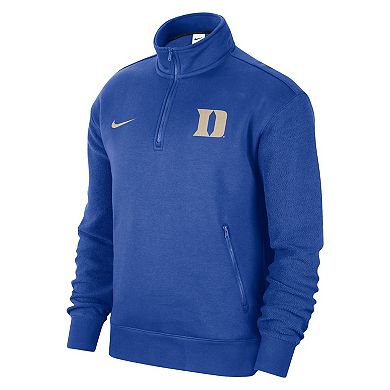 Men's Nike Royal Duke Blue Devils Campus Athletic Department Quarter-Zip Sweatshirt