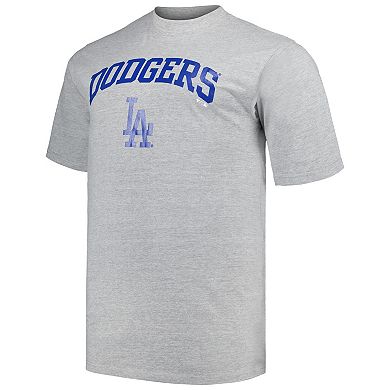 Men's Profile Black/Heather Gray Los Angeles Dodgers Big & Tall T-Shirt Combo Pack