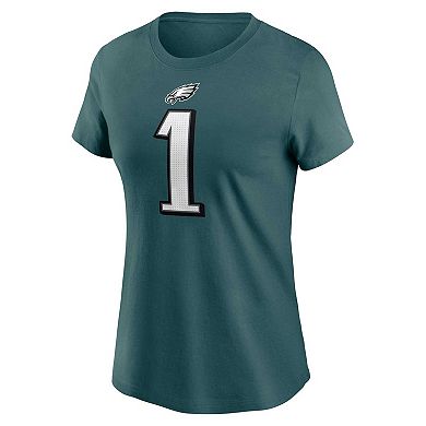 Women's Nike Jalen Hurts Midnight Green Philadelphia Eagles Player Name & Number T-Shirt