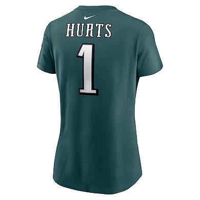 Women's Nike Jalen Hurts Midnight Green Philadelphia Eagles Player Name & Number T-Shirt
