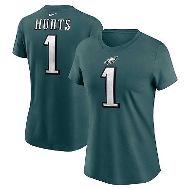 Women's Nike Jalen Hurts Midnight Green Philadelphia Eagles Player Name & Number T-Shirt