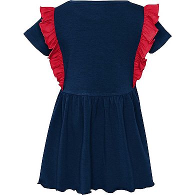Girls Preschool Navy New England Patriots Too Cute Tri-Blend Dress
