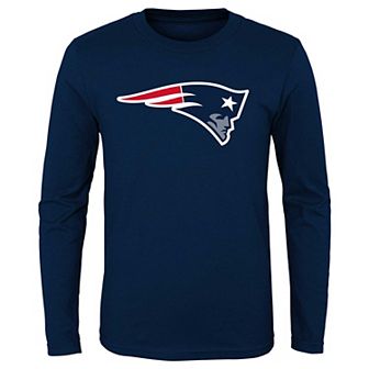 Preschool Navy New England Patriots Primary Logo Long Sleeve T-Shirt