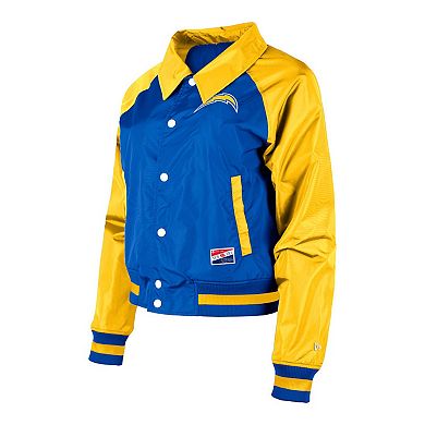 Women's New Era Powder Blue Los Angeles Chargers Coaches Raglan Full-Snap Jacket