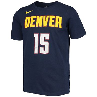 Youth Nike Nikola Jokic Navy Denver Nuggets Logo Name & Number Performance T-Shirt