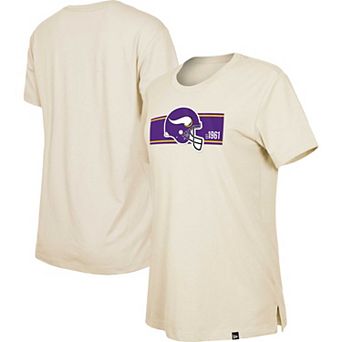 Women's New Era Tan Minnesota Vikings Third Down Historic T-Shirt