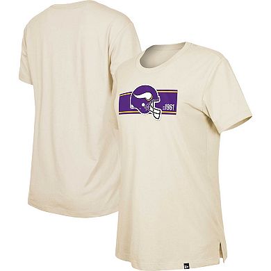 Women's New Era Tan Minnesota Vikings Third Down Historic T-Shirt