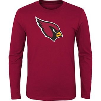 Youth Cardinal Arizona Cardinals Primary Logo Long Sleeve T-Shirt