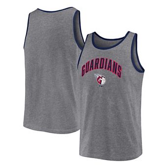 Men's Profile Heather Charcoal Cleveland Guardians Big & Tall Arch Over Logo Tank Top