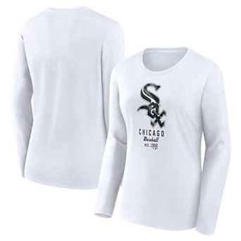 Women's Fanatics Branded White Chicago White Sox Long Sleeve T-Shirt