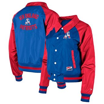 Women's New Era Royal New England Patriots Coaches Raglan Full-Snap Jacket