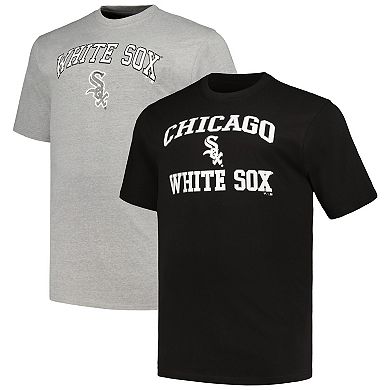 Men's Profile Black/Heather Gray Chicago White Sox Big & Tall T-Shirt Combo Pack