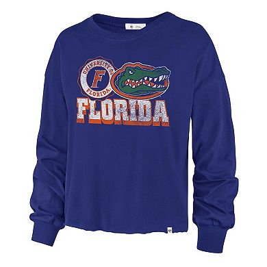 Women's '47 Royal Florida Gators Bottom Line Parkway Long Sleeve T-Shirt
