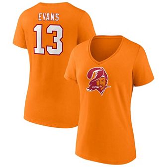 Women's Fanatics Branded Mike Evans Orange Tampa Bay Buccaneers Player Icon Name & Number V-Neck T-Shirt