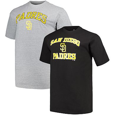 Men's Profile Black/Heather Gray San Diego Padres Big & Tall T-Shirt Combo Pack